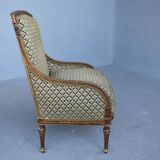 Louis XVI-style shepherdess chair gilded at the end of the 19th century