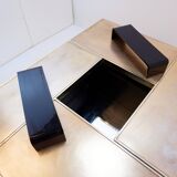 Vintage Belgo Chrome sliding coffee table with hidden bar - 1970s