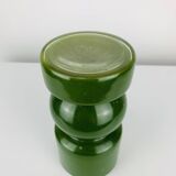 Green glass vase in Scandinavian style