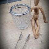 Ice bucket chiseled glass