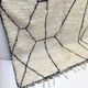 Moroccan Berber carpet Beni Ouarain with black graphic patterns 3,09x1.99m