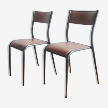 Pair of Mullca school chairs