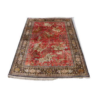 Ghoum handmade persian silk rug 216 x 139 cm