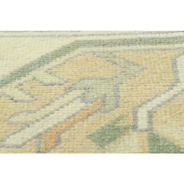 Vintage Turkish Oushak Handmade Wool Cotton Beige Area Rug 162x242