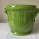Glazed green cache-pot