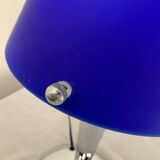 Design lamp in chromed metal and glass paste