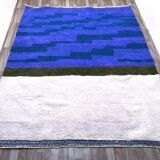 Tapis bleu marocain en laine 150cmx250cm