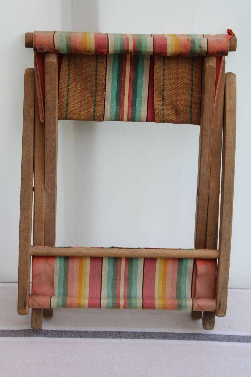Old wooden folding chair