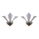 Pair of Classic Italian Murano Glass Leafs Wall Sconces, 1960s