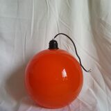 Orange glass hanging lamp
