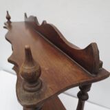 Old turned wood shelf, walnut color