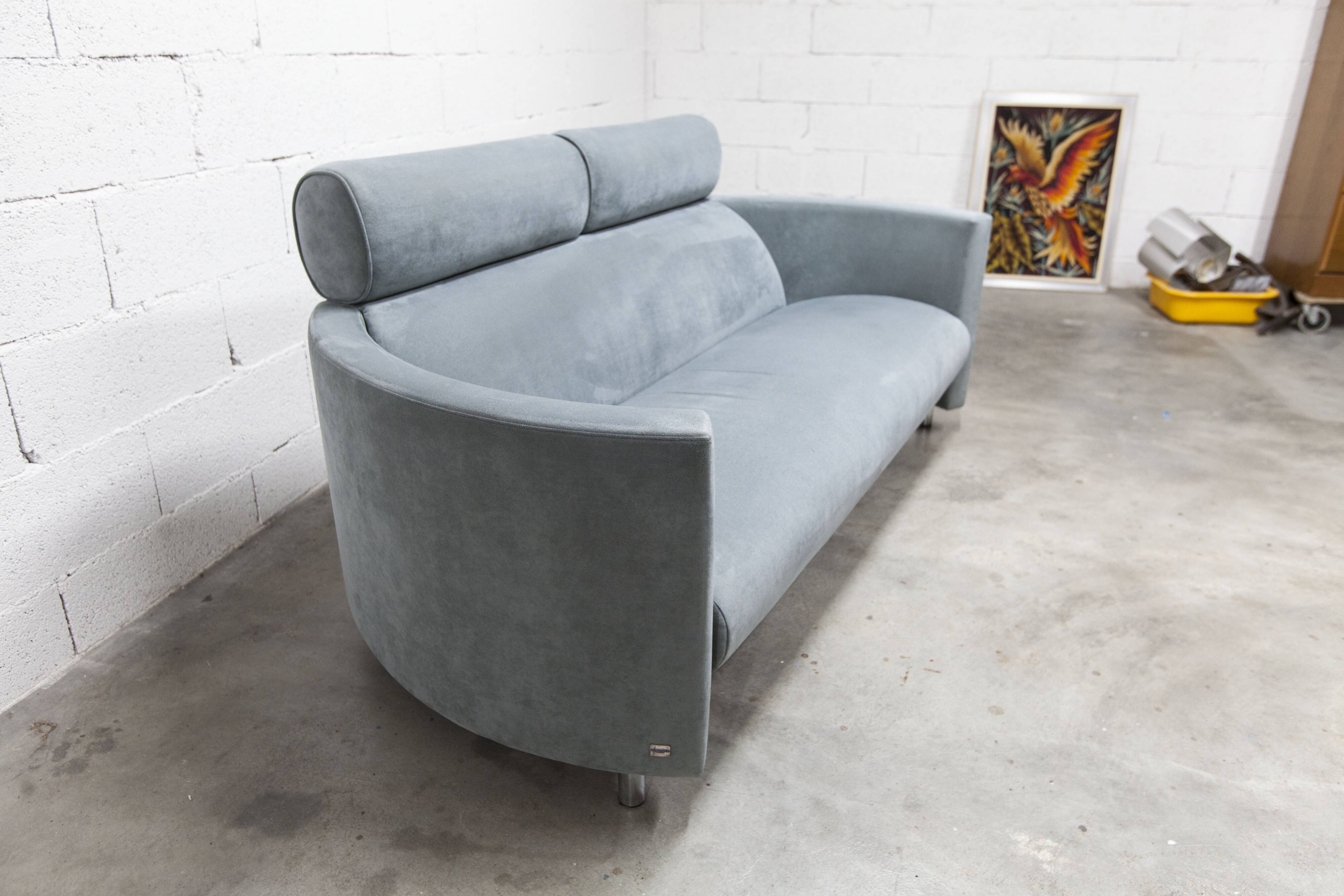 Negresco Sofa Design Bernard Massot for Neology France Moiré Velvet