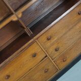 Large Antique Art Deco German Oak Chocolate Shop Cabinet, 1920s