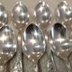 12 silver-plated metal teaspoons by silversmith Francois Frionnet Florian