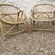 A pair of rattan armchairs