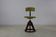 Fifties design working chair with stabilizing wooden ring base
