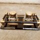 Hence the art deco inkwell on jet plate brass finishes