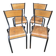 set of 4 industrial school chairs vintage school communities French School chairs Mullca