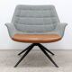 Fauteuil pivotant Zuiver Doulton gris / brun