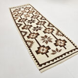 Geometric kilim runner rug,107x325cm
