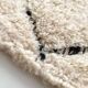 Moroccan Berber carpet blessed ouarain ecru with black diamonds engraved 300x202cm