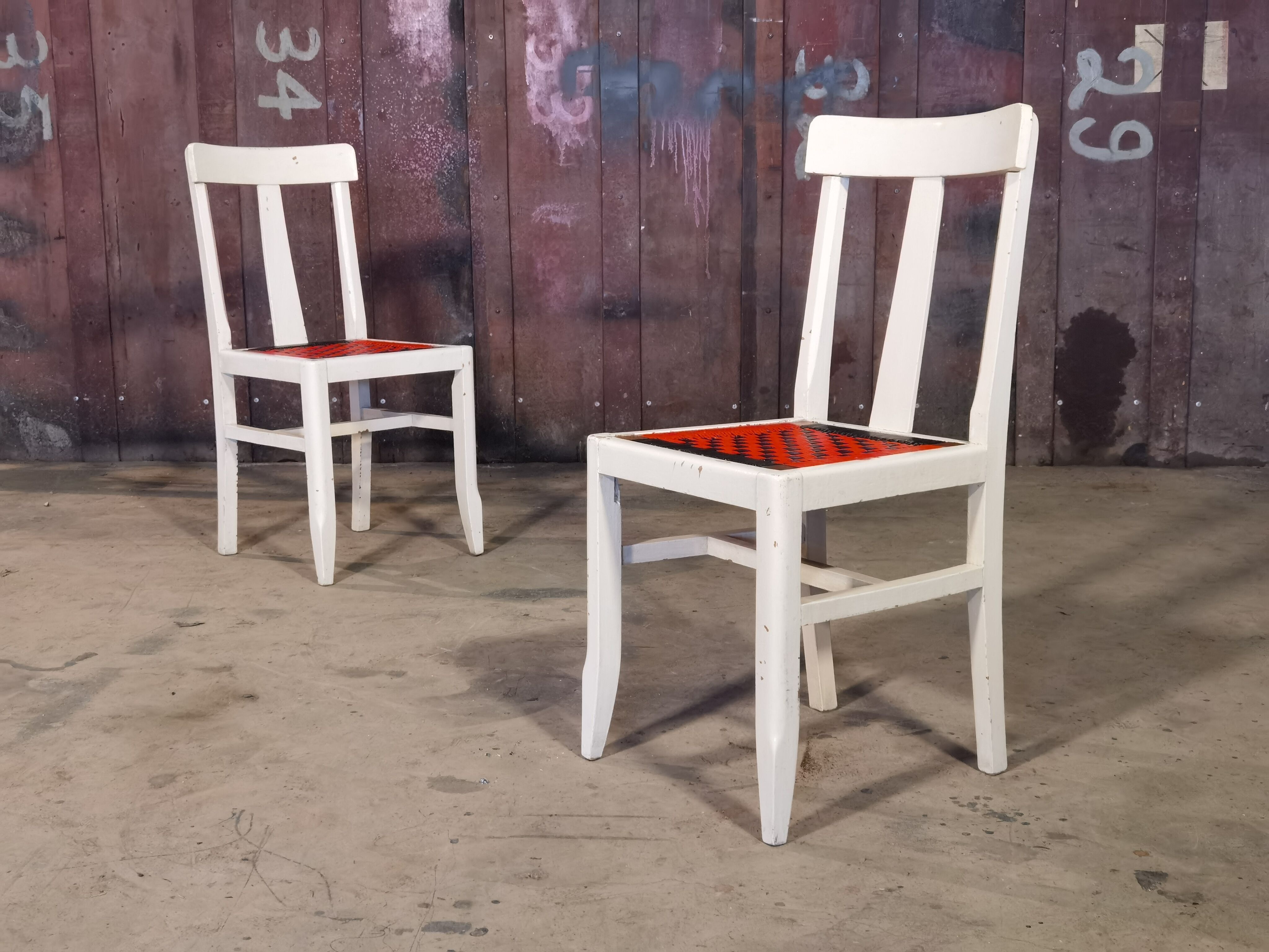 Paire de chaises Cruege reconstruction 1950