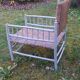 Rope-woven wooden armchair