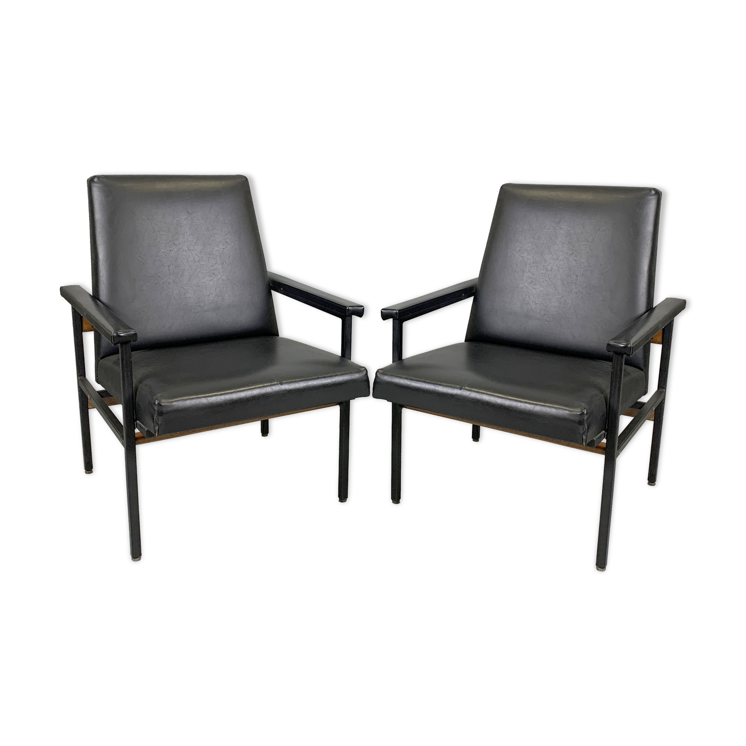 Pair of Vintage Adjustable Armchairs, Czechoslovakia, 1970's