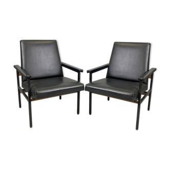 Paire de fauteuils réglables vintage, Tchécoslovaquie, années 1970