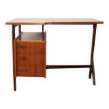 Scandinavian teak boomerang desk and its chair 1960
