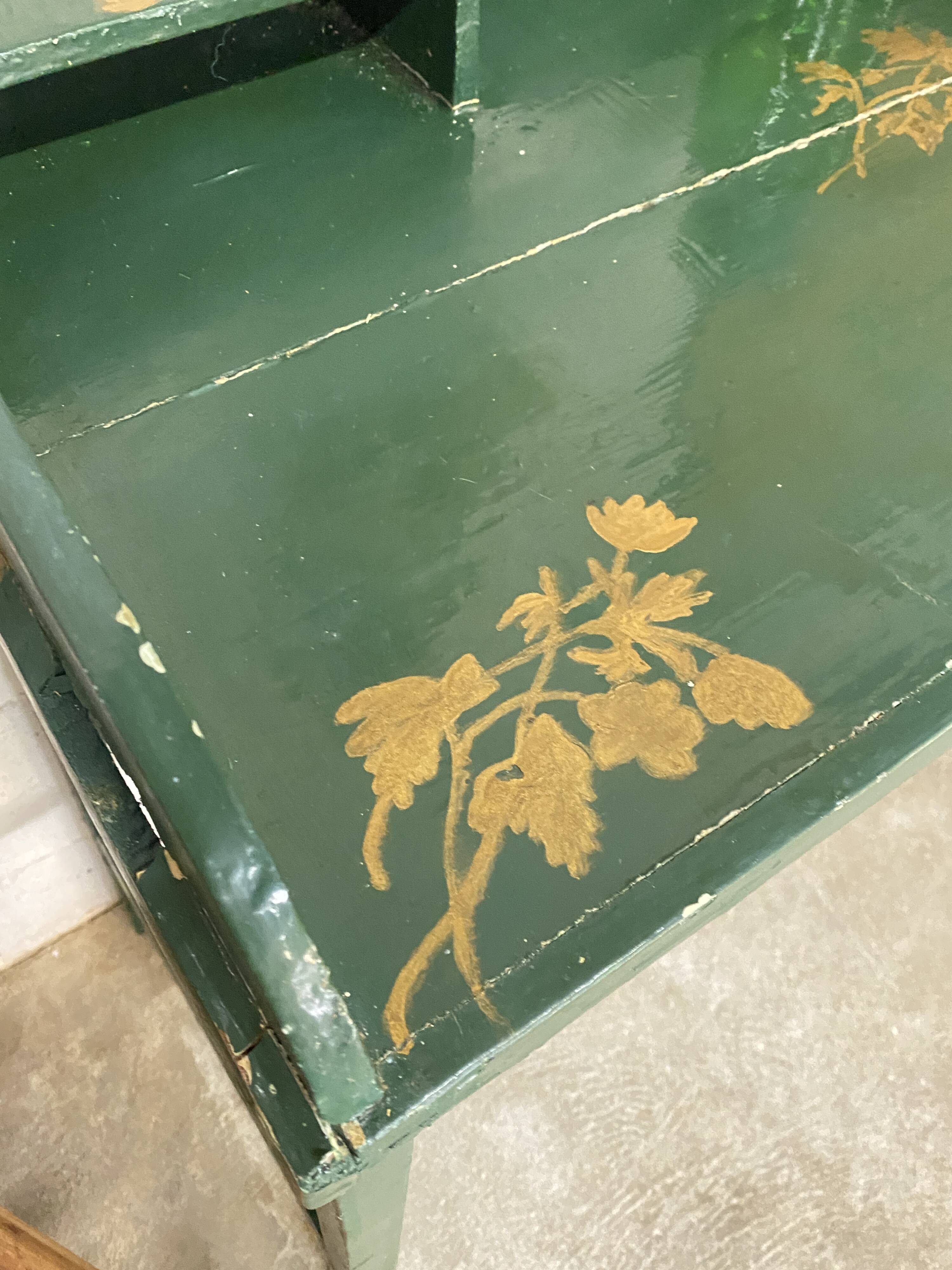 Patinated hairdresser's cabinet