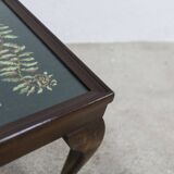 1940 Needlewoman Shop London Coffee Table Embroidery Under Glass