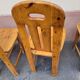 6 pine chairs