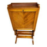 cherry wood secretary with lyre base from the 50s-60s