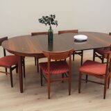 Round rosewood table, Danish design, 1960s, manufacturer: Gudme Møbelfabrik