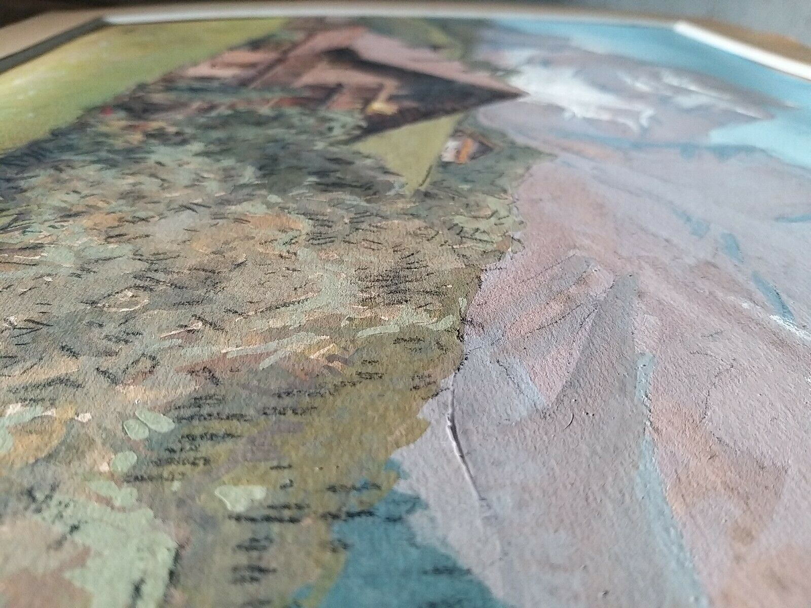 Peinture Pierre Commarmond mountain landscape Alps Cordon Pointe Percée Sallanches Savoie