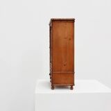 Armoire d'apothicaire en imitation bambou avec miroir et tiroir, France années 1900