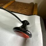 Vintage double hook in metal and plastic red and black