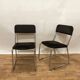 Lot de 4 chaises années 70 métal chromé