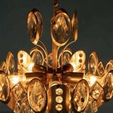 Lustre Palwa milieu du siècle en cristal