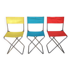 Ensemble de trois chaises - pliantes