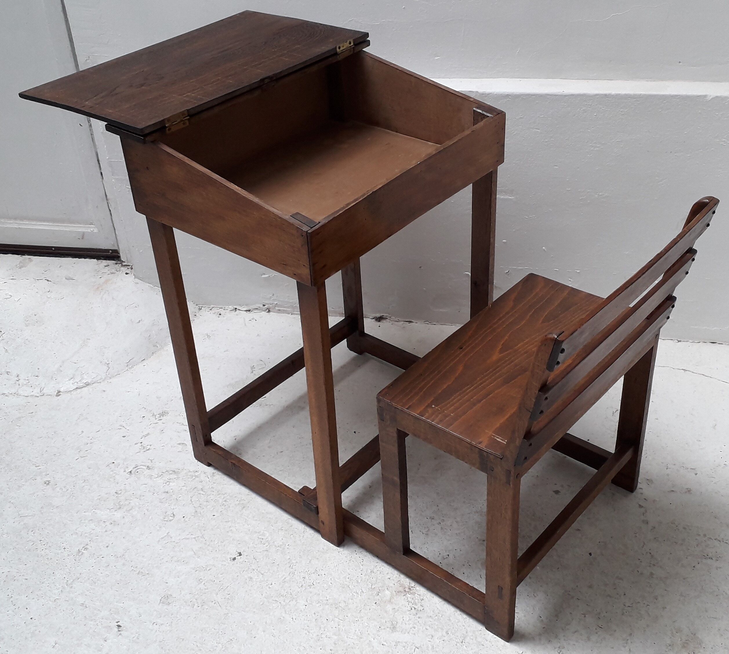School boy's desk with sliding chair