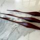 Set of 3 teak wall mounted cranes, Scandinavian modern, Denmark, 1960s