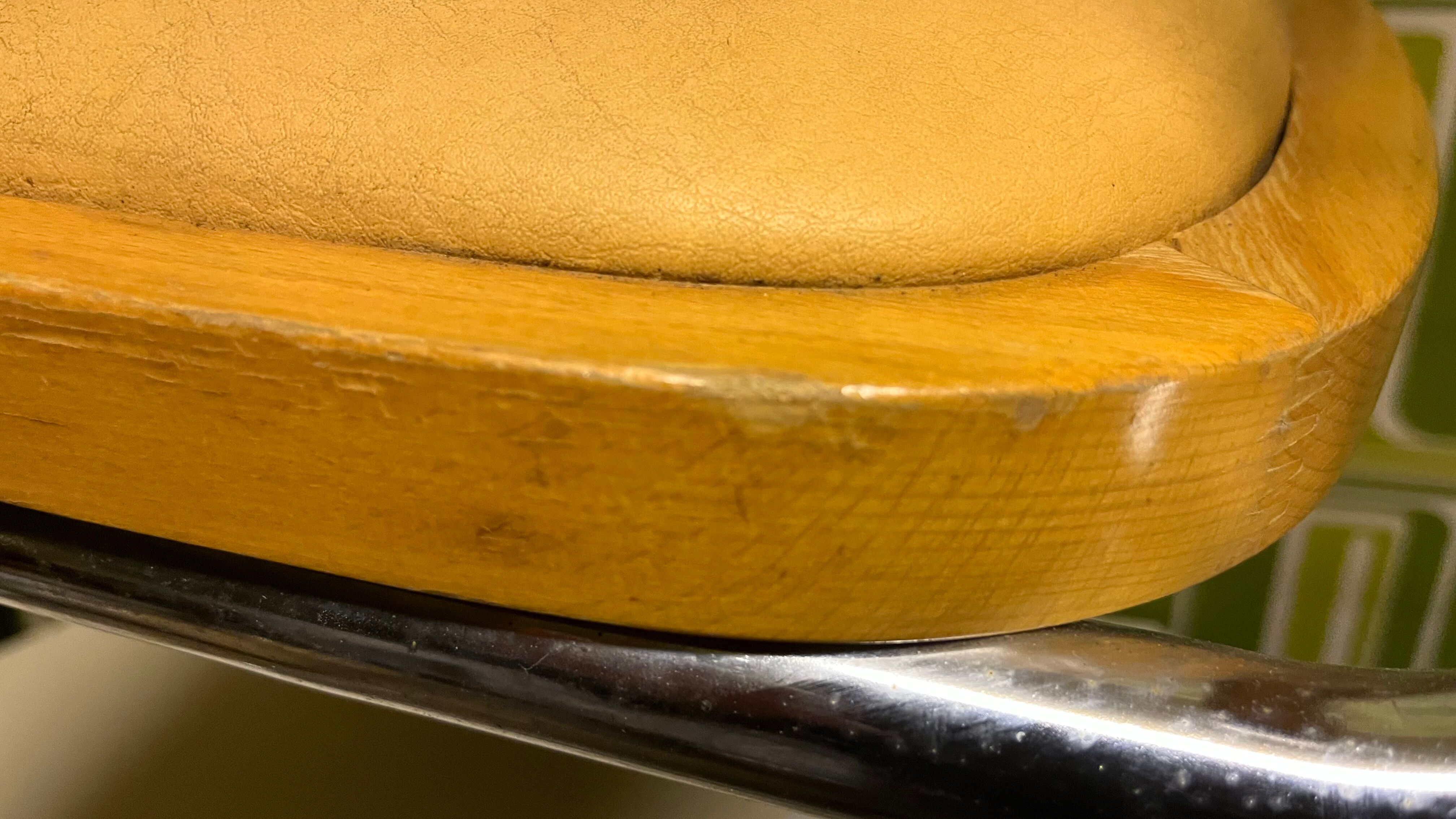 Pair vintage sled reception chairs