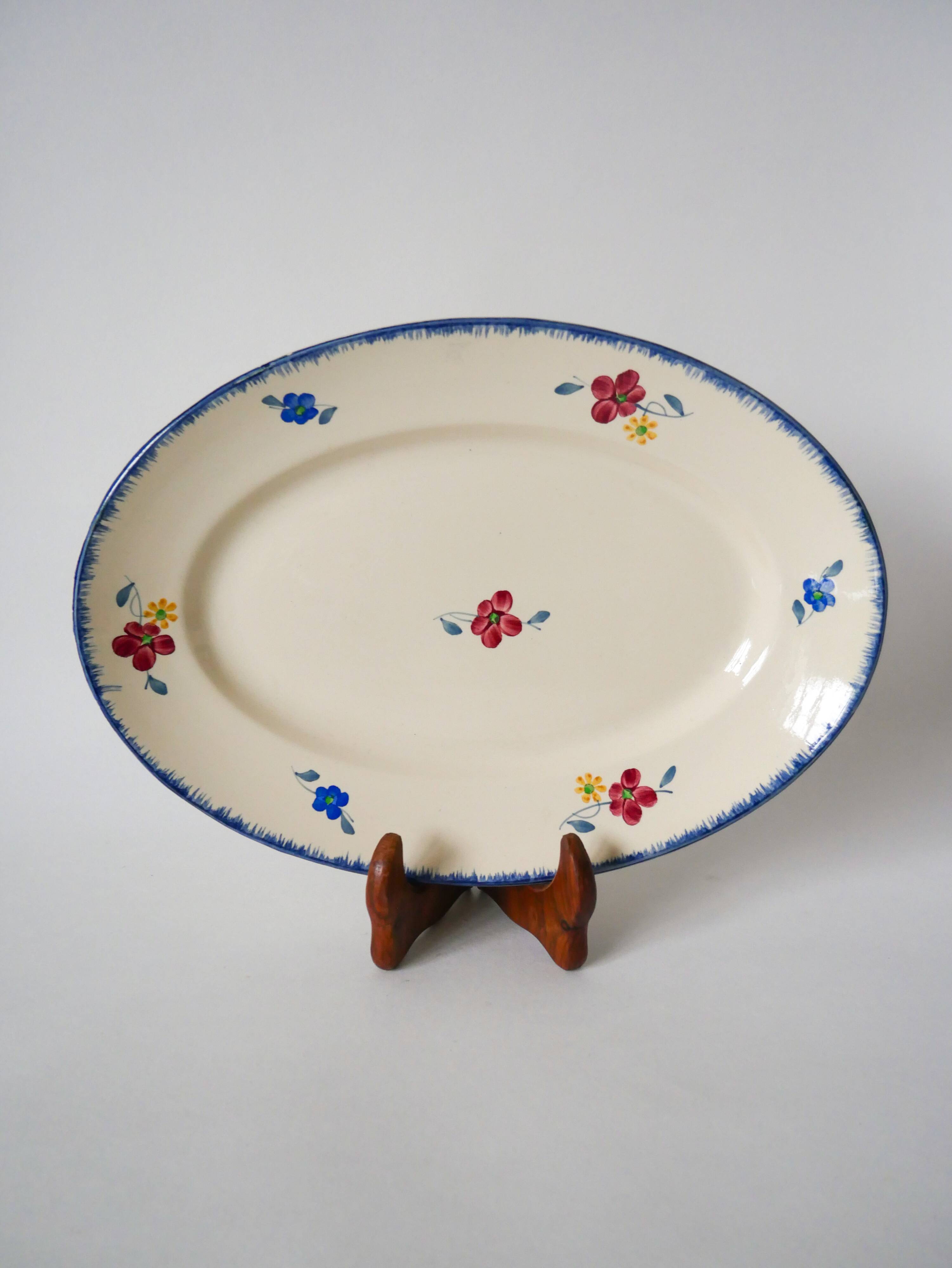 Digoin sarreguemines oval dish model "mary-lou" 1940
