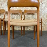 4 teak chairs by Niels O. Möller for J.L. Moller's 60