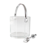 Octagonal glass ice bucket