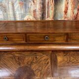 Bureau à cylindre de centre en noyer, époque Louis XVI