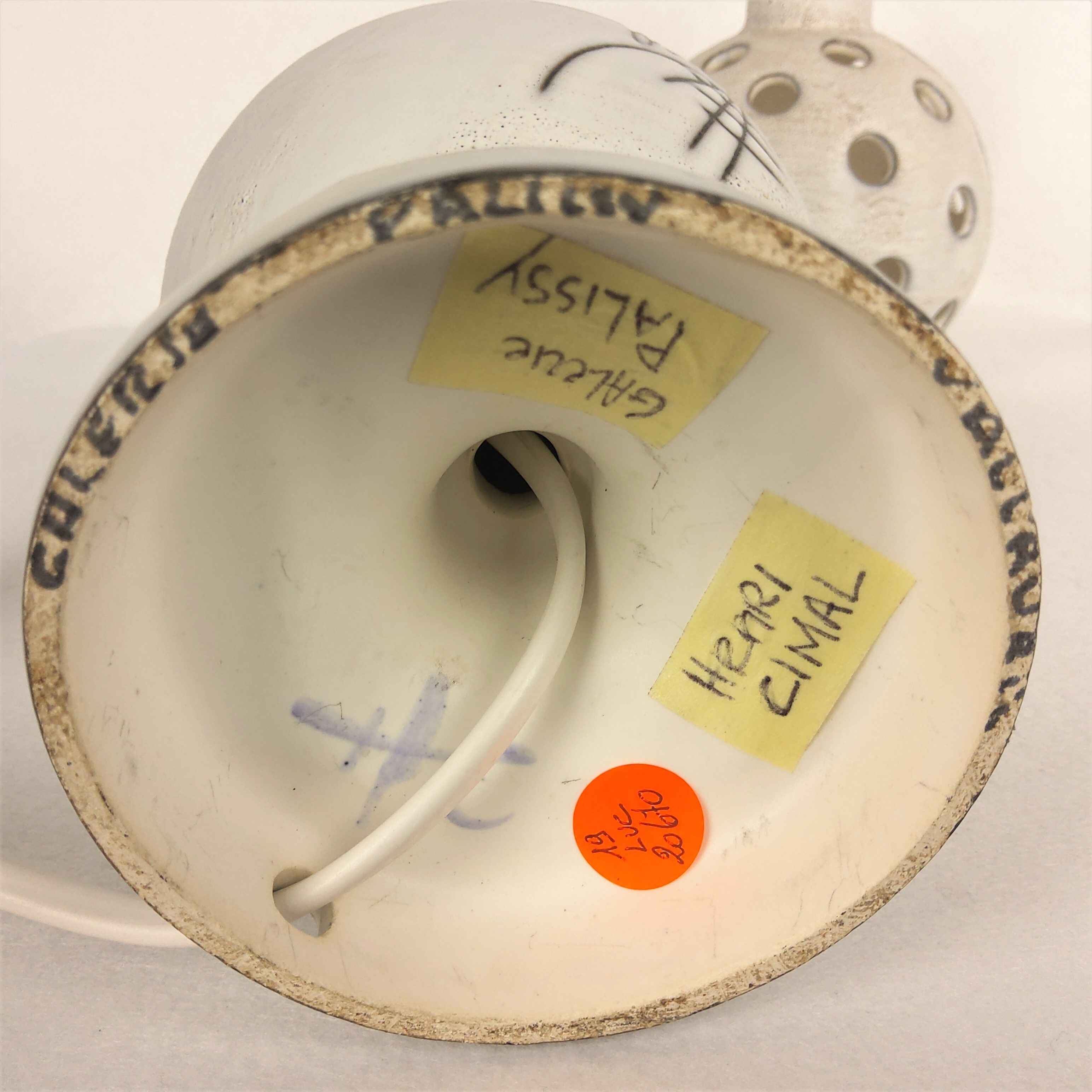 Henri Cimal Vallauris ceramic lamp, 1960