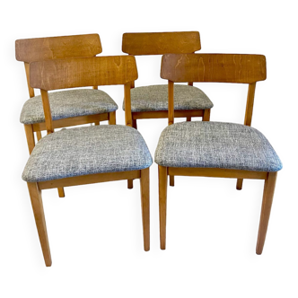 Chaises bois et gris scandinave vintage